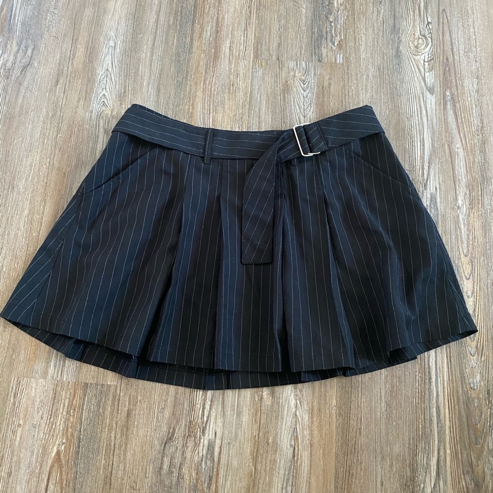 Black pinstripe mini Jean Paul Gaultier new